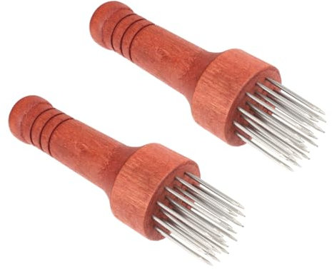 BESTYASH 2Pezzi Ago Acciaio Inossidabile per Tenderizzare Carne Strumento per Cucina per Marinatura e Bistecche e Pollame