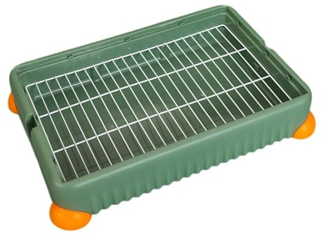 Ronyme Toilettes pour Lapins, Bac d'angle pour Rongeurs, Solution de Propreté, L, Vert