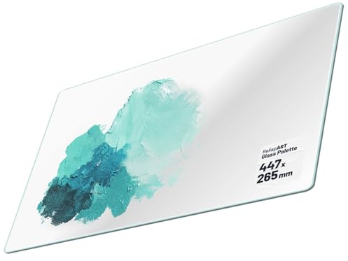 ReliapART Artists’ Clear Glass Art Paint Palette (447x265mm)