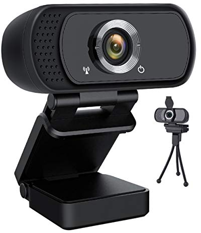 Lasllaves 1080P Webcam USB Plug and Play with Microphone,Web Camera for Desktop Computer PC Laptop with Privacy Cover and Tripod Live Streaming Video Calling Recording Game N5