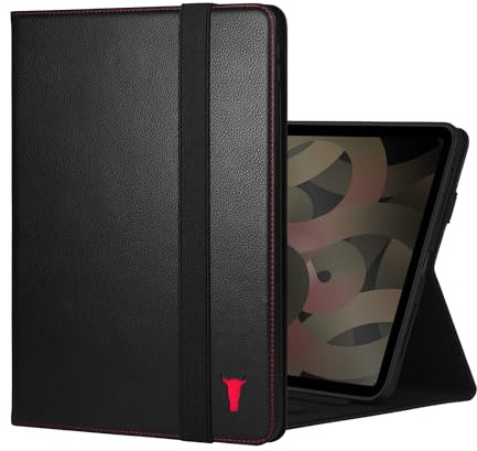 TORRO Case Compatible with iPad Air 11 M4 (2026), M3 (2025) & M2 (2024) and iPad Air 5th / 4th Gen - Leather Folio Cover, Stand, Apple Pencil Charging, Auto Wake/Sleep (Black)
