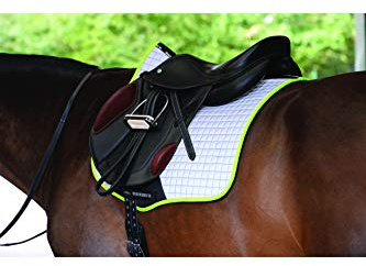 WeatherBeeta Reflective Prime All Purpose Saddle Pad, Silver/Yellow, Full