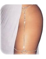 Rhinestone Heart Leg Chain Rhinestone Thigh Silver Crystal Leg Chain Waist Chain Belly Jewelry for Women Party(Waist)
