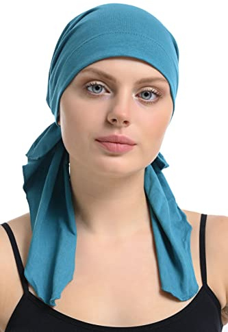Women's Pre-Tied Bamboo Bandana – Chemo Headwear for Hair Loss, Alopecia | Pre-tied chemo bandana for hair loss, alopecia, ready to wear, made from bamboo & cotton for sensitive scalp