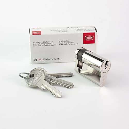 Metalux Serie K - Demi-Cylindre de serrure à profil européen anti-crochetage protection contre le perçage stator Norme DIN livré avec 3 clés 10x40)