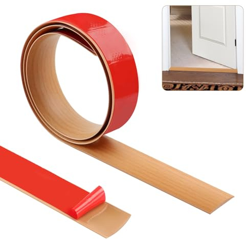 100cm×4cm Tira de umbral, Tiras de moldura de puerta, Tiras de transición de piso, Tira divisoria de puerta de piso autoadhesiva, Tira de moldura de borde de piso(amarillo)