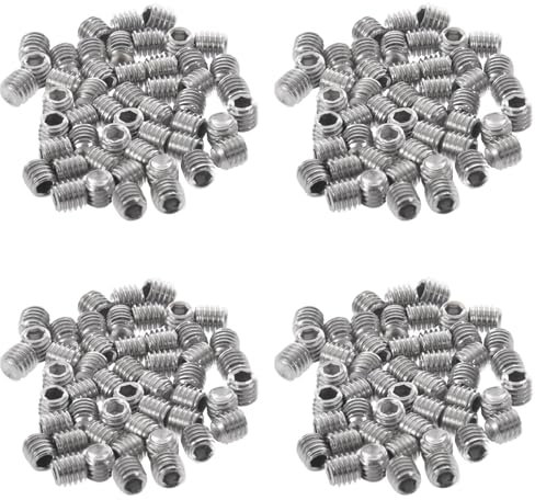 Tyatocepy 200 tornillos prisioneros M3 x 3 mm, acero inoxidable, con hexágono interior, color plateado