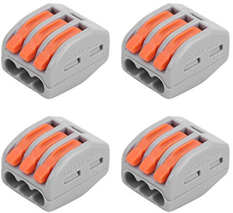 Connettore di Cablaggio a Filo Push 100 Pezzi Morsettiere di a Connessione Rapida Accessori Professionali per Dispositivi Paralleli (PCT-213)