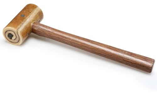 Leriton Natural Rawhide Mallet Tool, Rawhide Leather Hammer, Cowhide Carving Tool for Repairing Ring Handles, Jewelry Making, Leather Processing, Woodworking, DIY Handmade Tools 11.2 Inch