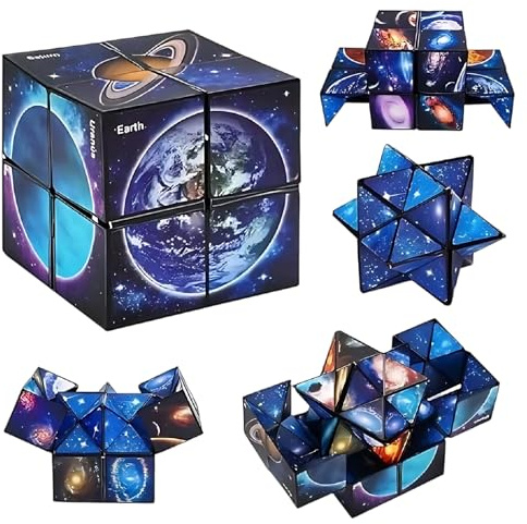 Infinity Cube, Fidget Toys for Kids, 6cm Space Cube, Gifts for 8 Year Old Boys, 10 Year Old Gifts for Boys, Ideal for Travel Entertainment, Educational Puzzle, Stress Relief