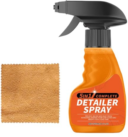Spray Detergente Rapido - Spray Pulitore Auto - 120ml con Micofibra per Proteggere Carrozzerie e Superfici Interne con Finitura Brillante e Durevole