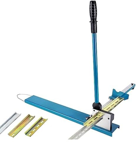 Dual-Slot Rail Cutter with Built-in Scale for Slotted Steel and Aluminum Rails