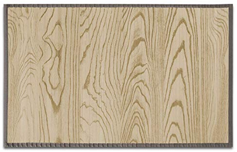 casa pura Tappeti Naturali Bamboo - Stuoia Bambu Impermeabile a Listelli Legno | Varie Dimensioni e Due Colori | Beige Naturale - 50 x 80 cm