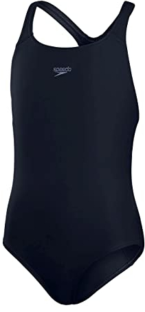 Speedo Mädchen ECO Endurance+ Medalist Badeanzug | Chlorbeständig | Recyclingmaterial | Bequeme Passform | Schwimmunterricht | Badeurlaub Badeanzug, True Navy, 13-14
