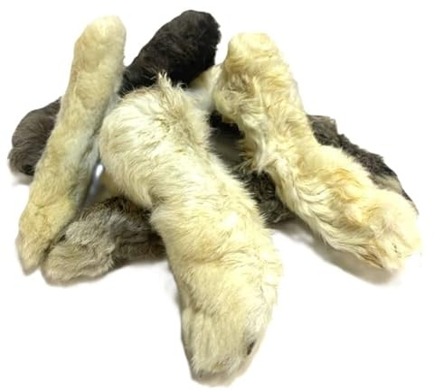 Maltbys' Stores 500g Rabbit Feet with Fur (Hair) 100% Natural Dog Treat Chews [SMD]
