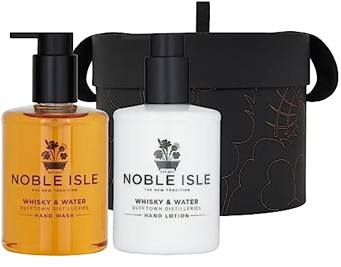 Noble Isle Gift Set | Luxury Whisky - Water Hand Wash & Hand Lotion Gift Set for Women & Men | Anti age, Vegan Friendly, Real Perfume, Britain In A Bottle | Made in the UK - 2 x 250ml