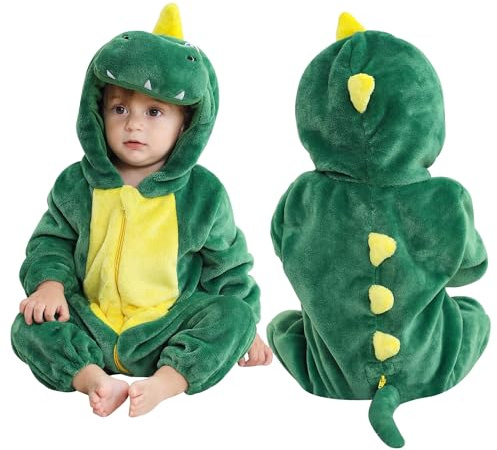 COOKY.D Baby Hood Romper Infant Flannel Jumpsuit Pajamas,2-36 Months | Warm Flannel,Cozy for Cold Days,Halloween Fetive Costume,Carnival Outfit,Suit for Family Book Day