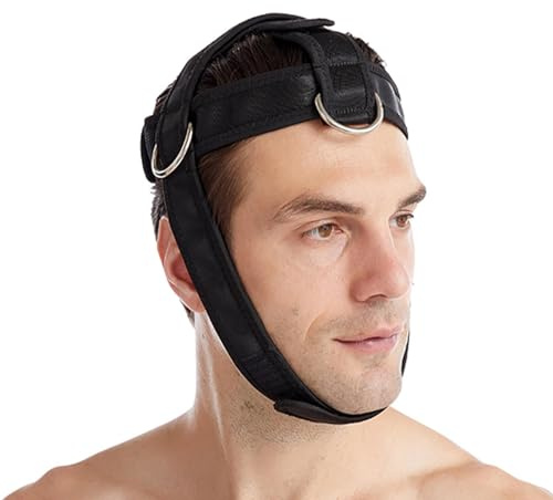 Harnais d'entraînement pour le cou – Harnais pour la tête Entraînement du cou | Sangle réglable pour le cou | Exerciseur de cou pour entraînement avec poids | Renforceur de cou Co