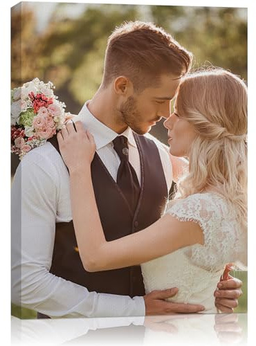AbcCustomize Canvas Prints with Your Photos, Ship Next Day Custom Canvas Prints for Living Room, Bedroom, Home Decor, Personalized Gifts for Family, Friends, Anniversaries, Ready to Hang