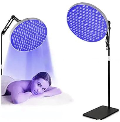 Bräunungslicht Solarium for Home Portable Tanning Lamp 50w with 225 LEDs Gesichtsbräunung Tageslicht für Gesicht und Körper für zu Hause with Adjustable Stand and Hanging Hooks (A)