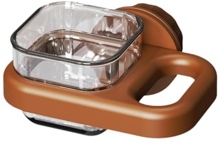 Fenteer Plato de Alimentos de periquitos alimentador de Aves avesaner tazón de alimentación de Aves, MarrÓn