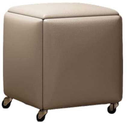 Generico Sgabello impilabile for divano, poggiapiedi, sgabello da toeletta, sedia a cubo con poggiapiedi 5 in 1, for camera da letto, sala da pranzo(Color 6,45x45cm)