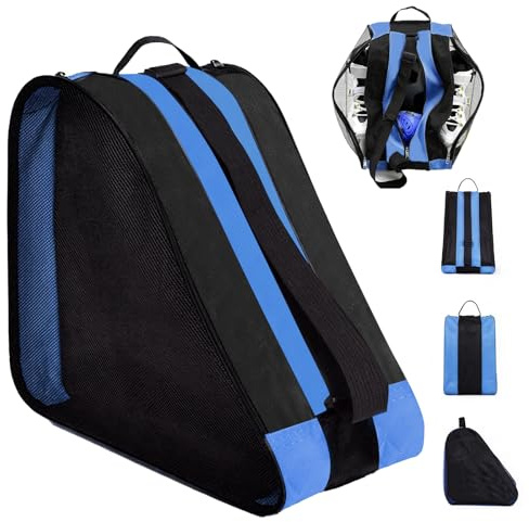 alwaiiz Bolsa para patines de hielo para niños y niñas con correa ajustable