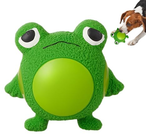 Jubilofex Juguetes masticables para Perros con chirriador, de látex chirriante para Perros,Lindo y de Pelota de látex - Grunting Squeaker Sensory Squeaky Squeezer Pequeño
