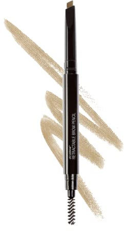 wet n wild Ultimate Eyebrow Retractable Definer Pencil, Taupe, Dual-Sided Brow Brush, Fine Tip, Shapes, Defines, Fills Brow Makeup