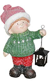 VERO HOME Deko Weihnachtsjunge Moritz - 39cm - Weihnachtsfigur Keramik MGO