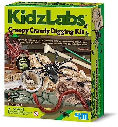 KidzLabs Krabbeltierausgrabung – 4M Archäologie Ausgrabungsset für Kinder - Geologie und Tierkunde Lernspiel - Wissenschaftsspielzeug für wissensdurstige Kinder ab 5 Jahre