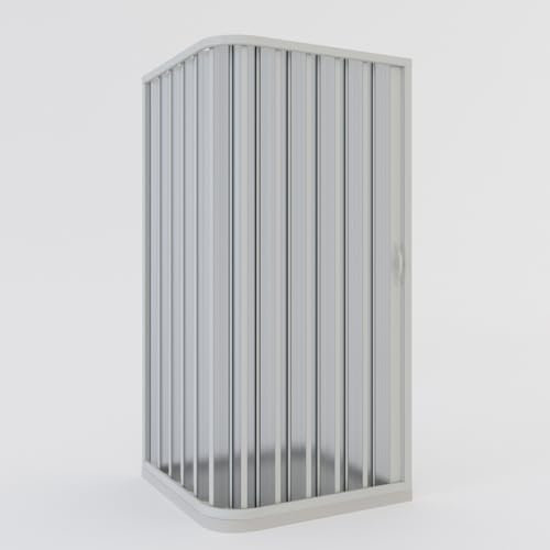 Cabina de ducha plegable de PVC 80 x 80 cm H 185 mod. Aster con apertura lateral