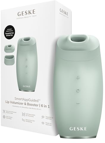 GESKE | SmartAppGuided™ Lip Volumizer & Booster | 6 in 1 | Quick Lip Plumper | Lippenbooster vollere Lippen | Lippenauffüller & Lippenvergrößerer automatisch | Vergrößerung Lippen Volumen Selfie