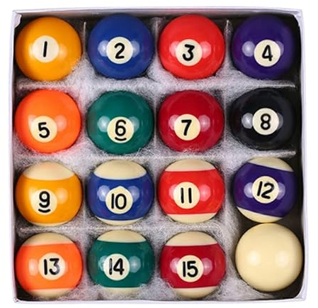 MISUVRSE 25 Mm/32 Mm/38 Mm Kinder Mini Billard Tischkugeln Set Harz Kleine Pool Queue Bälle Komplettes Set Snooker Und Billard Zubehör Billard Tisch Kugel Set Professioneller Mini Pool Ball Ersatz