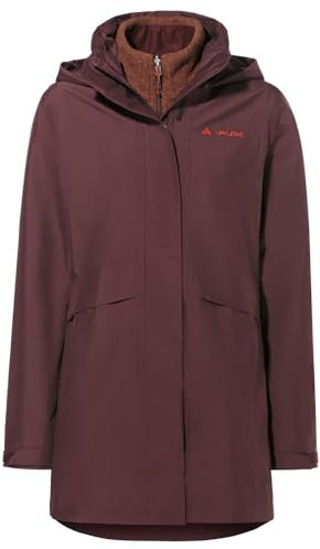 VAUDE Idris IV 3in1 Parka für Damen – Wasserdichte Regenjacke für Damen mit Fleece-Innenjacke, Wind und Regenjacke für Damen mit Ceplex Active Membran – ideal für Winter & Alltag