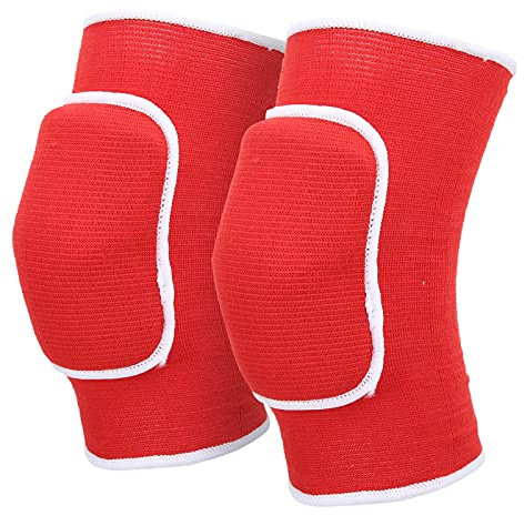Keenso Rodilleras, Rodilleras De Voleibol Suaves Y Transpirables Protectoras para Voleibol Ftbol Danza Yoga Tenis Correr (rojo