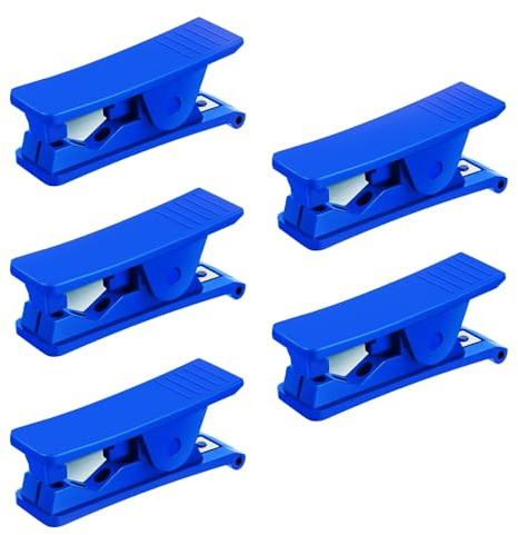 HUAZIZ 5 Pezzi PU Nylon Strumento di Taglio, Tubo Taglierina, Cesoie per Tubi Gomma Morbida Silicone, Portatile Tagliare Tubi Idraulici, Tubo Taglierina Strumento, per 12mm PU Nylon Tubi(blu)