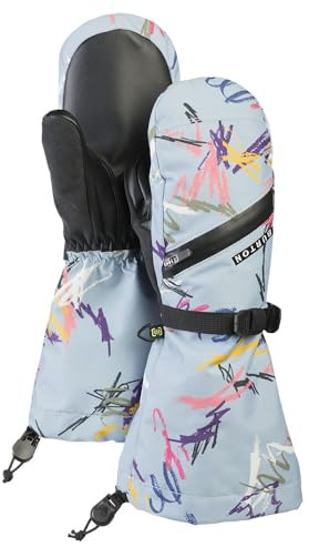 Burton Kids' Vent Ski and Snowboard Waterproof Mittens (Scribble, X-Large)