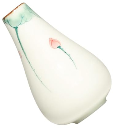 BCOATH Florero Pintado Mano con Flor De Loto Jarrón De Cerámica Elegante para Escritorio Decoración De Hogar y Sala Resistente y Duradero para Arreglos