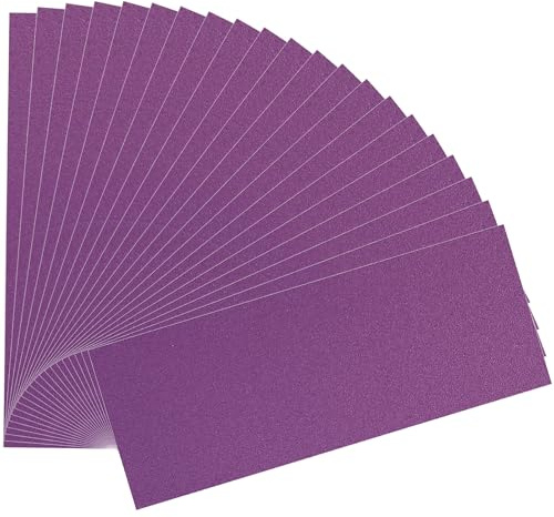 STEBRUAM 21 Stück Schleifpapier 93x230mm 240 Körnung Nass und Trocken Sandpapier für Auto/Holzmöbel/Stein/Lack/Metall/Glas (Lila)