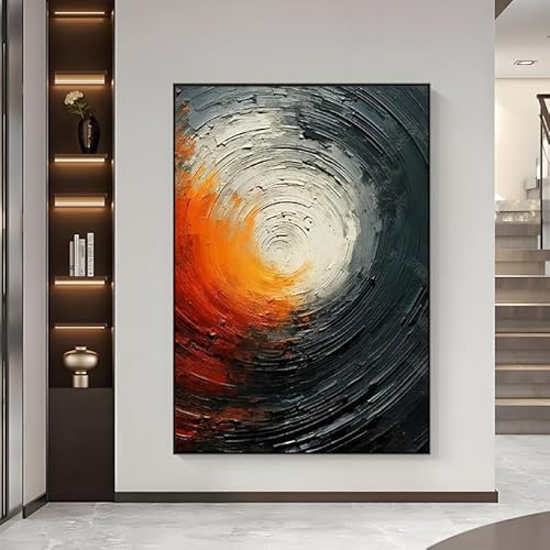 Genérico Cuadros Modernos, Obra De Arte Texturizada 100% Pintada A Mano, Abstracta, Sin Marco, Arte De Pared Original, Remolino 3D, Pintura Al Óleo Sobre Lienzo, Obra De Arte Estética Para Sala
