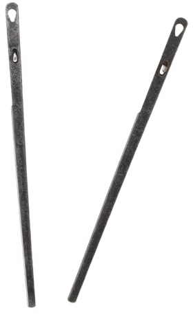 SAFIGLE 2 Agujas de Acero para Costura Precisa y Bordeado para Cuero Doble Agujero Paquete de 2 Unidades Ideales para Proyectos de Cuero y Guantes