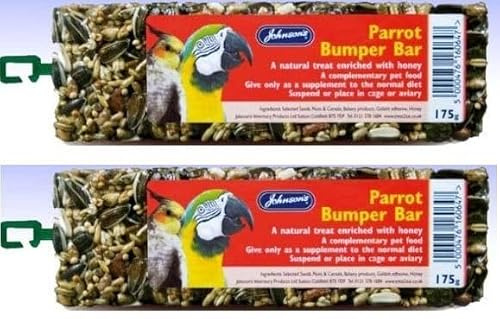 Parrot Treat Bumper Bar x2 Parrot Food Feed Treat Johnson's Boredom Breaker