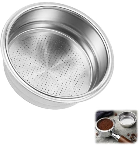 Cesta de Filtro de Café Reutilizable de Acero Inoxidable 304, Filtro no Presurizado 51mm, Compatible con Filtro Cafetera Cecotec, Portafiltro Cafetera, IMS 51mm, Cesta Filtro Café Desmontable