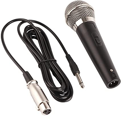 Generic Högfrekvensrespons Dynamisk Mikrofon Kopplad för Karaoke och Sång, Superkardioiddesign, Robust Zinklegering