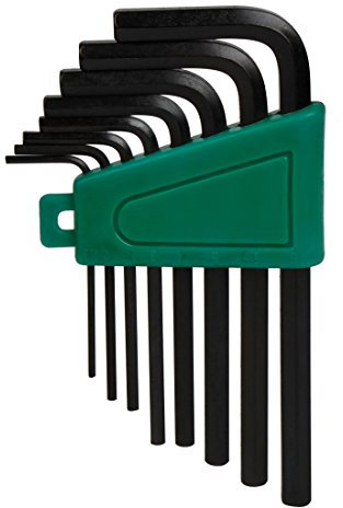 Larcele Sechskantschlüssel mit Flachkopf Schwarz Acht Sätze für das Halten von Schrauben ohne Magnet 8-teilig NLJBS-04