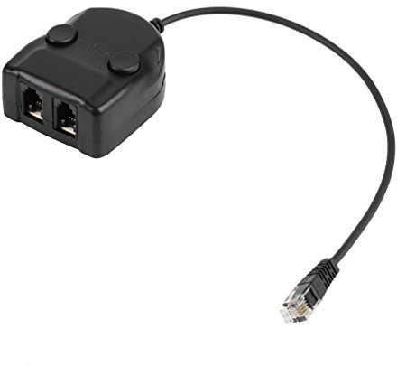 Telephone Training Box Splitter Adapter, Crystal Headset Telephone Training Box Splitter Adapter Volume Control Intelligent Sound Closed for Phone Handsets