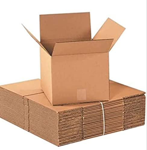 5 Pack 4x4x4 (101mmx101mmx101mm) Small Mailing Packing Cardboard Boxes, Strong Postal Shipping Boxes, Gift Parcel Boxes, (Pack Of 5), Single Wall