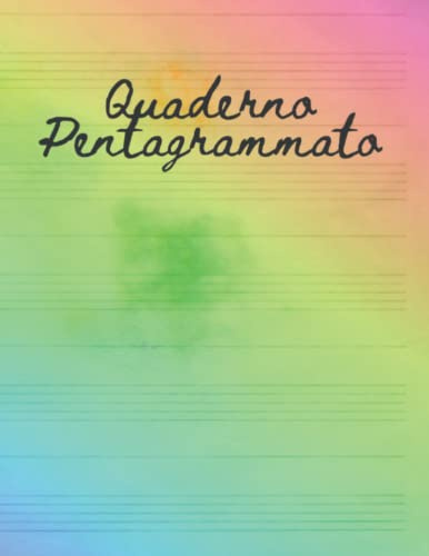 Quaderno pentagrammato a4 grande | 12 fogli pentagrammati per la tua musica: Quadernone di 100 pagine con pentagramma nero