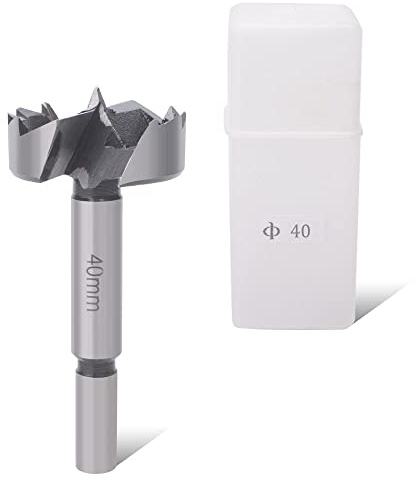 HAIMAYEE Broca Forstner Para Madera de Dientes Múltiples Broca Con Mango Redondo Para Taladrar en Plástico,Madera Contrachapada 40MM